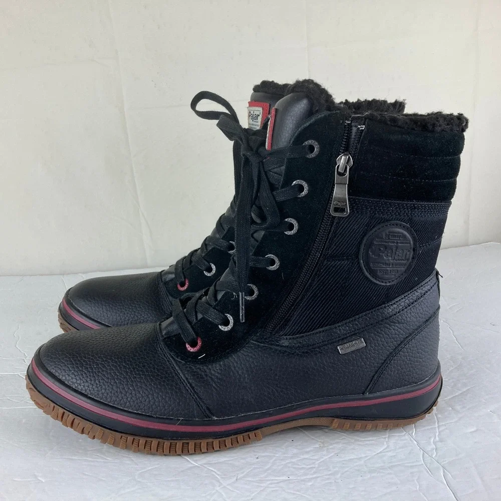 Pajar Canada Tour Winter Boots Mens 12-12.5 Black Waterproof Leather Suede Snow